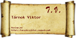 Tárnok Viktor névjegykártya
